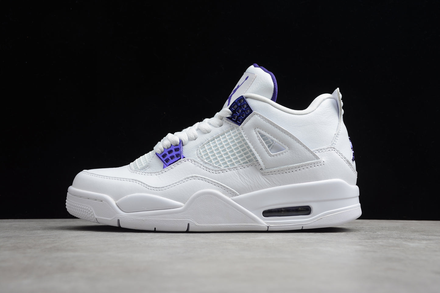 R38 Air Jordan 4 White Purple Shoes braveps