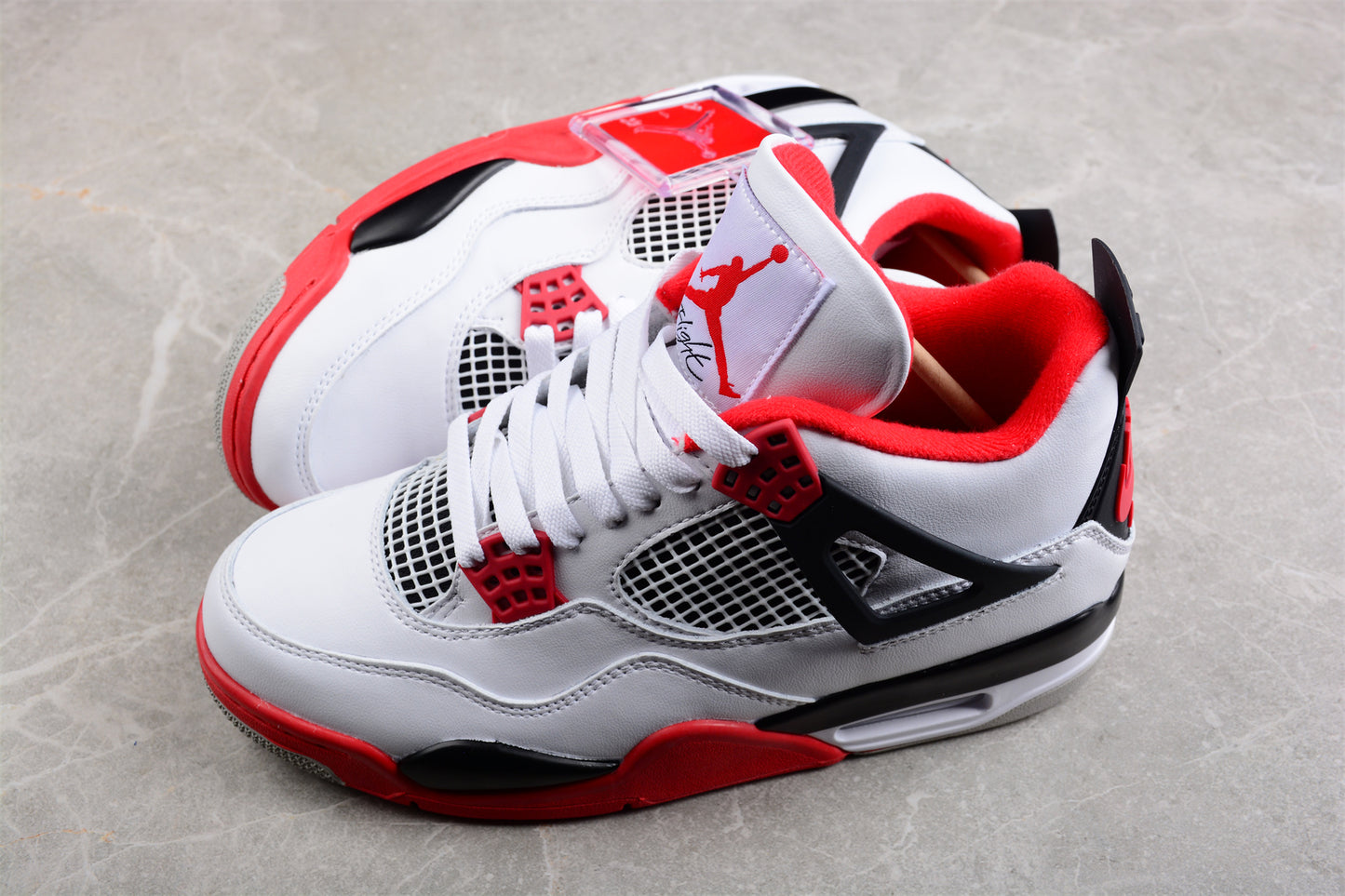 Version of Air Jordan 4 Retro "Fire Red" Shoes braveps