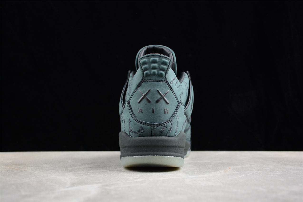 Kaws x Air Jordan 4 Black Shoes braveps