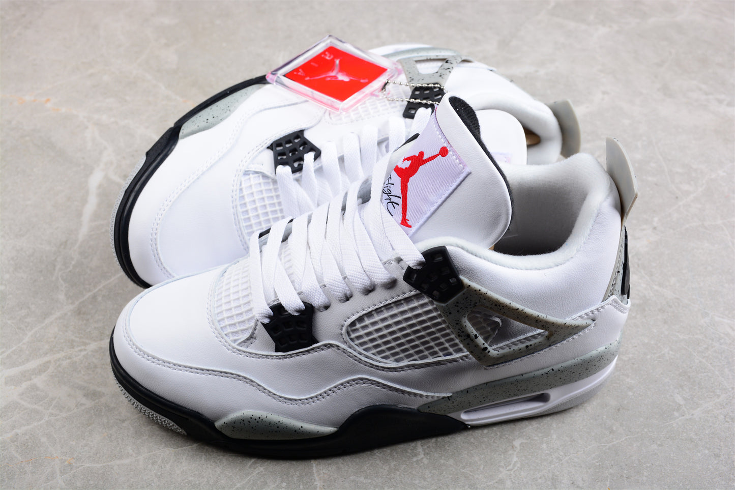 Air Jordan 4 Retro "White Cement" Shoes braveps