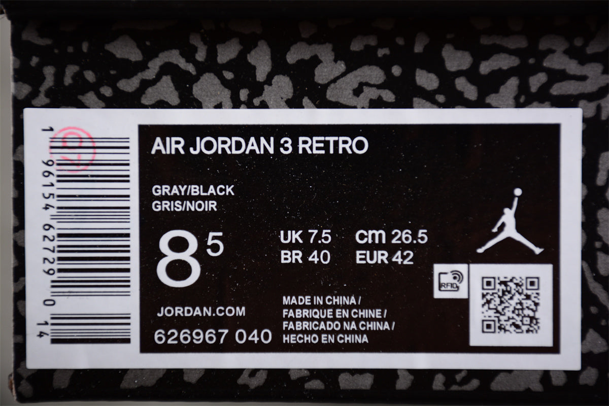 Air Jordan 3 Retro "Fear" Shoes braveps