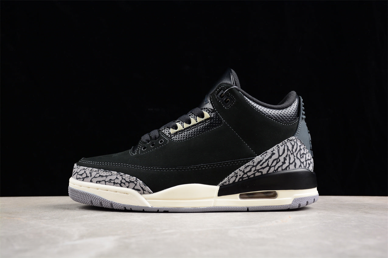 Air Jordan 3 Retro "Off Noir" Black Shoes braveps