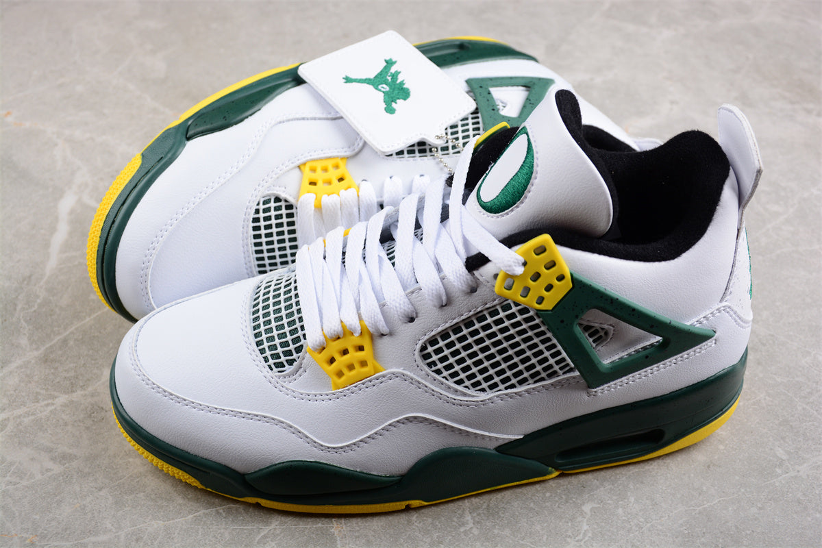 Air Jordan 4 PE Oregon White Green Shoes braveps