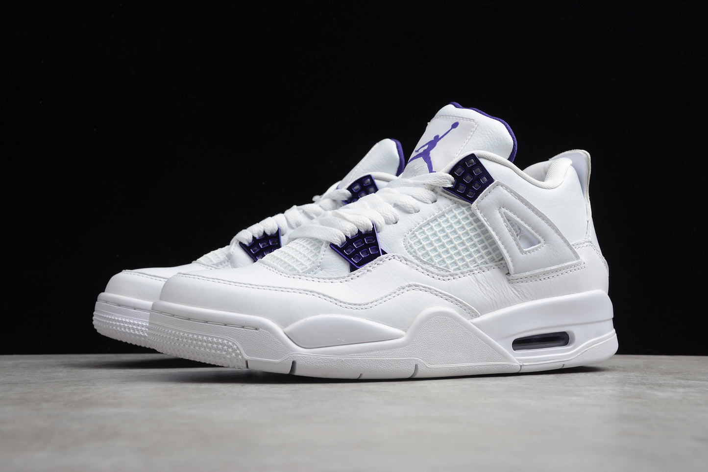 R38 Air Jordan 4 White Purple Shoes braveps