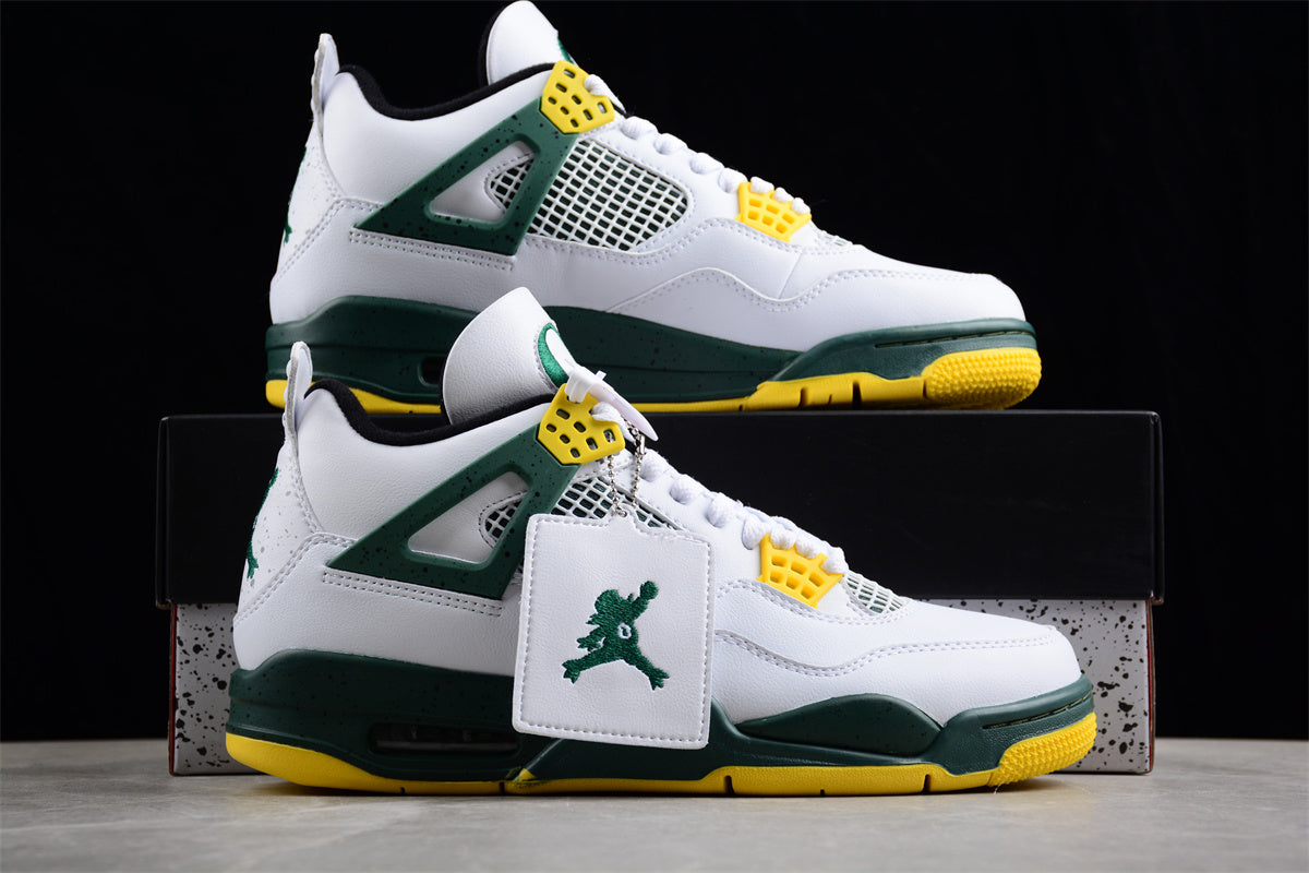 Air Jordan 4 PE Oregon White Green Shoes braveps