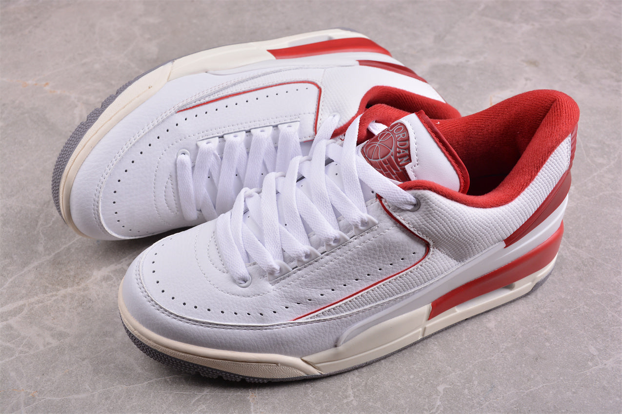 Air Jordan 2/3 Retro white and red shoes braveps