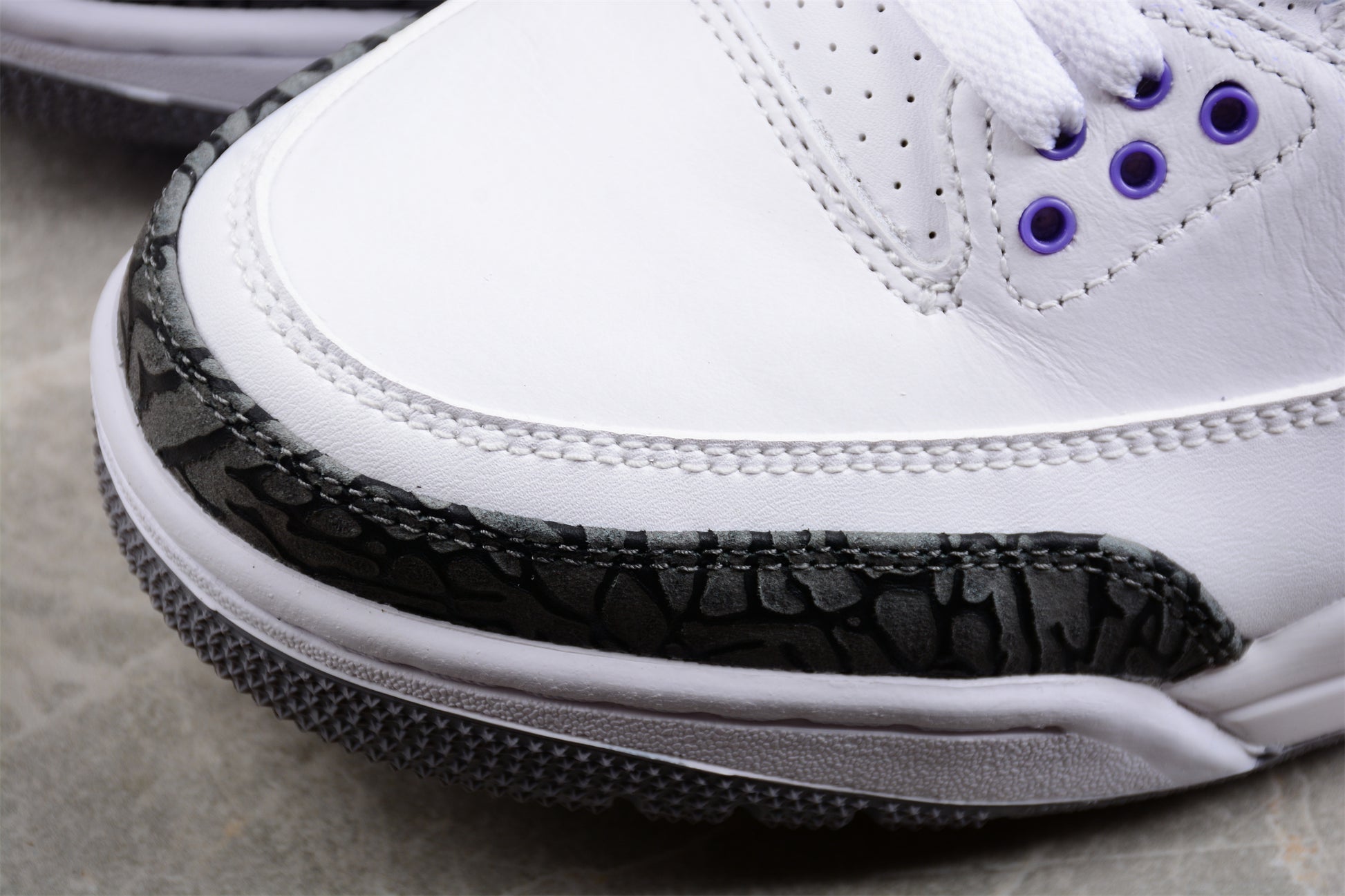 Air Jordan 3 Pine White and Purple Shoes braveps