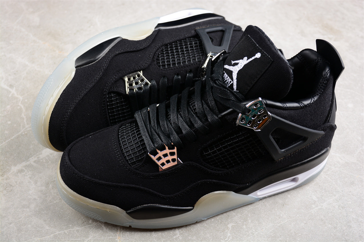 Air Jordan 4 Retro Black Shoes braveps