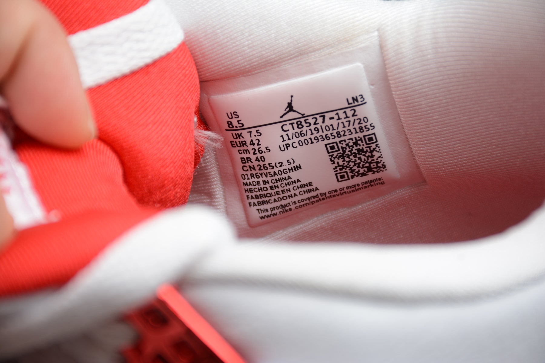 R38 Air Jordan 4 White Red Shoes braveps