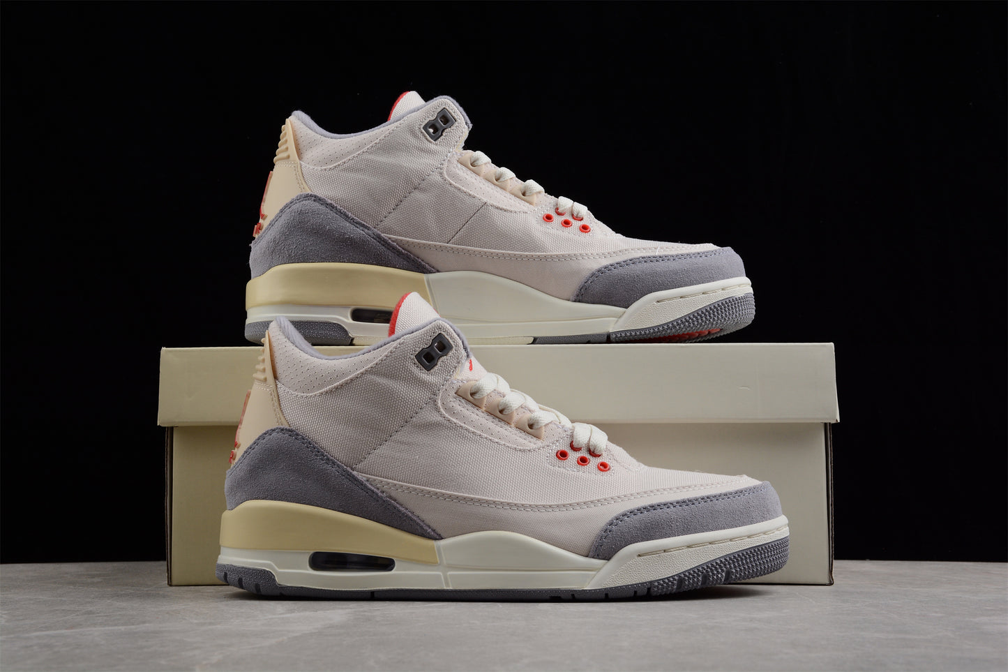 Air Jordan 3 "Muslin" 3 cement Gray Shoes braveps