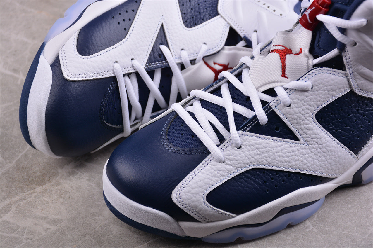 Air Jordan 6 “Olympic” Retro Dark Blue and Red  Shoes braveps