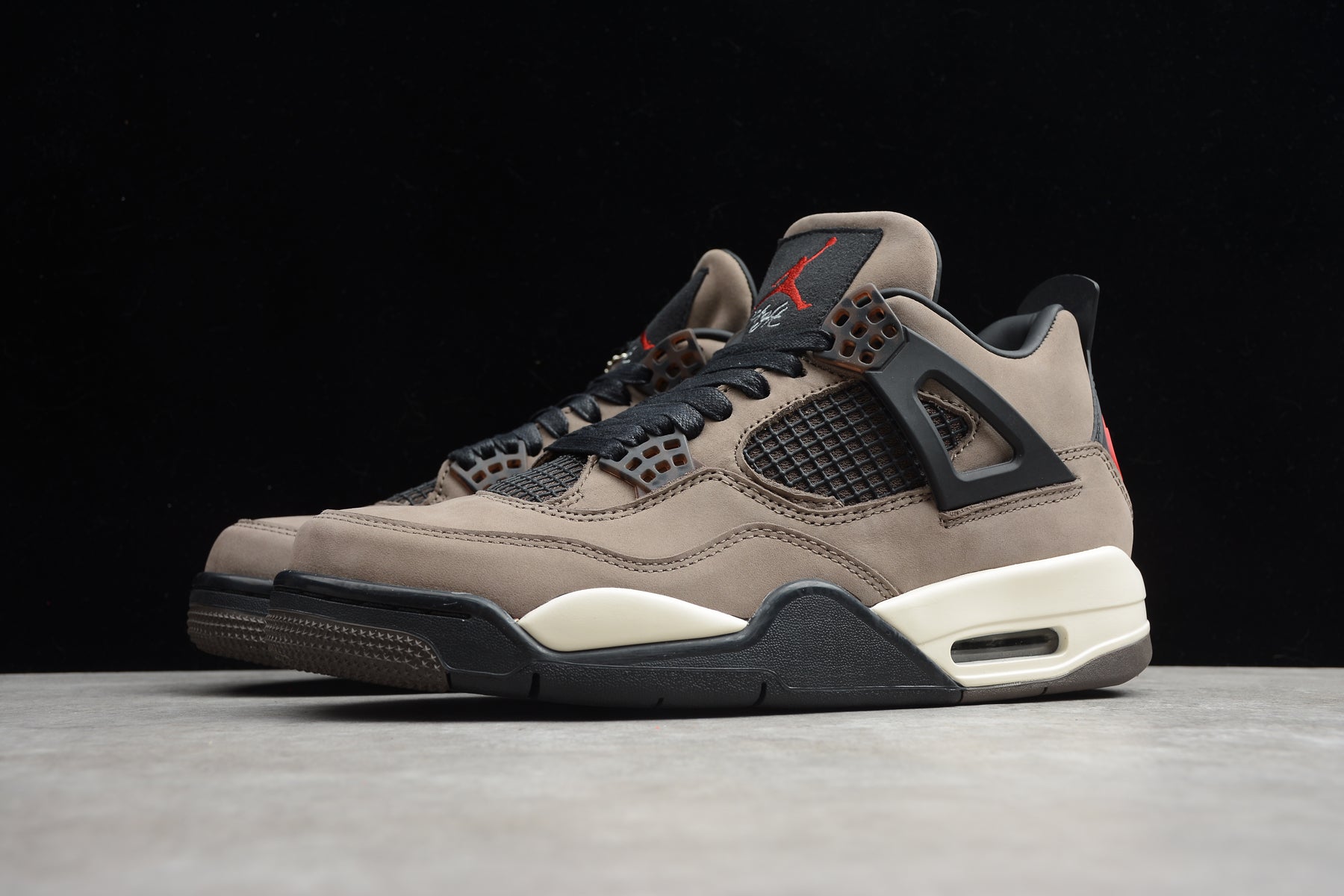 R43 Air Jordan 4 Khaki Black Shoes braveps