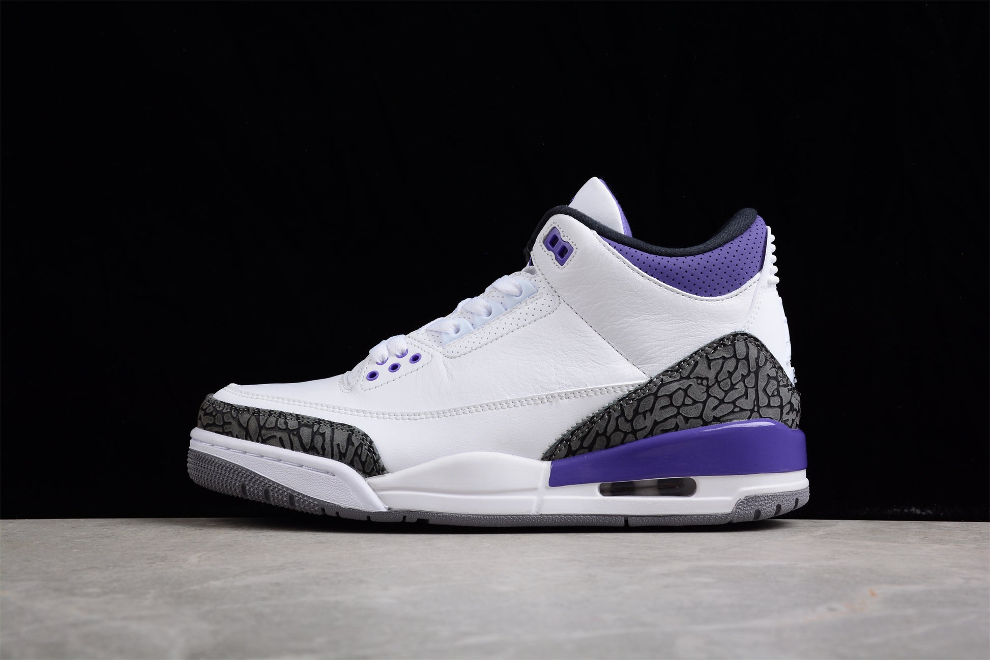 Air Jordan 3 Pine White and Purple Shoes braveps