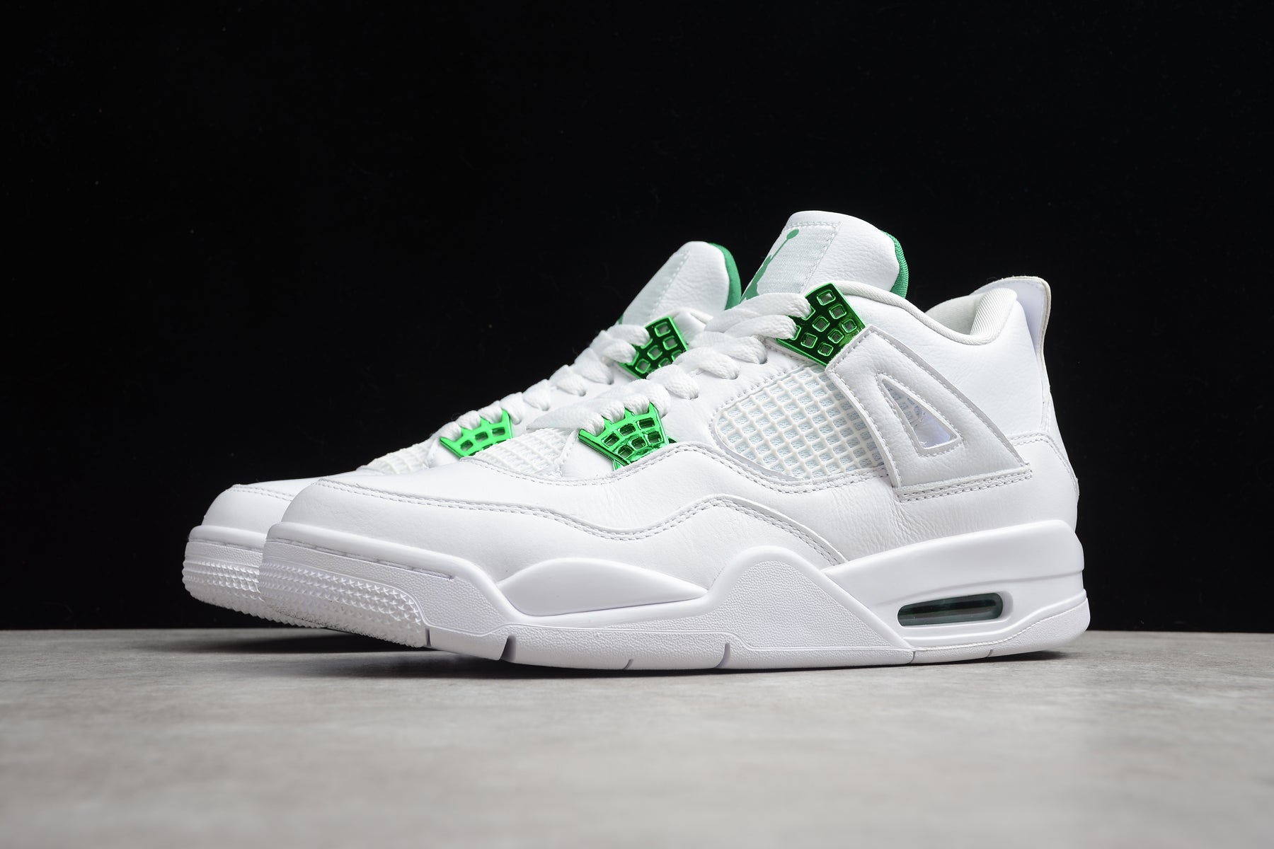 R38 Air Jordan 4 White Green Shoes braveps