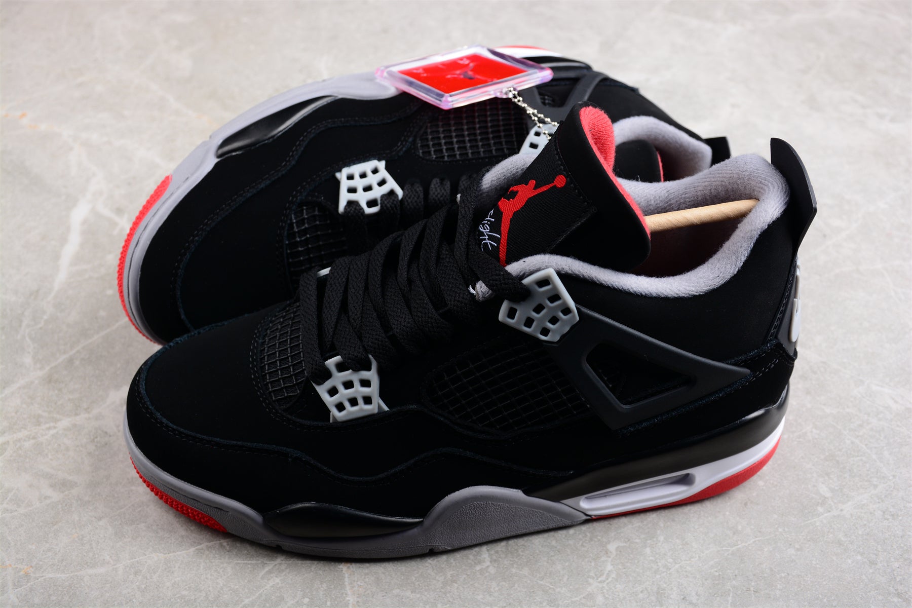 Air Jordan 4 Black and Red Shoes braveps