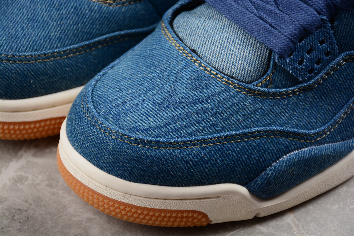 Levi's x Air Jordan 4 Blue  Shoes braveps