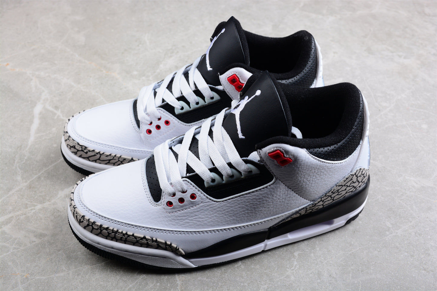 Air Jordan 3 Retro "Infrared 23"  Black and Gray Shoes braveps