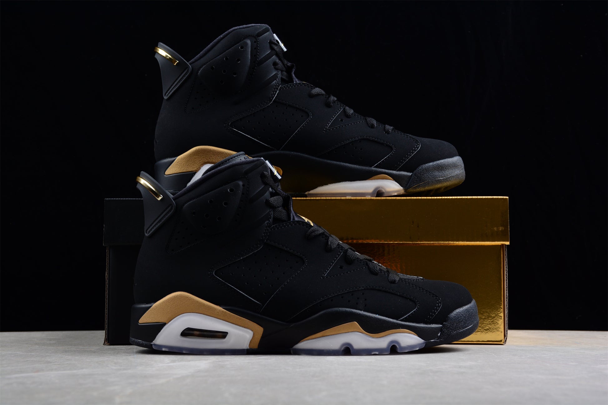 Air Jordan 6 DMP Retro Black Gold Shoes braveps