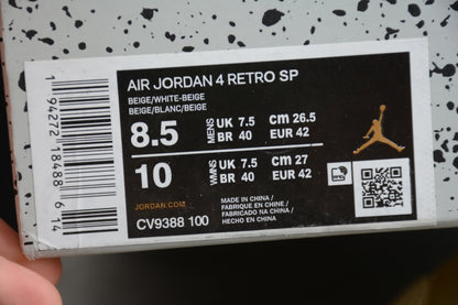 R48 Air Jordan 4 joint Beige Shoes braveps