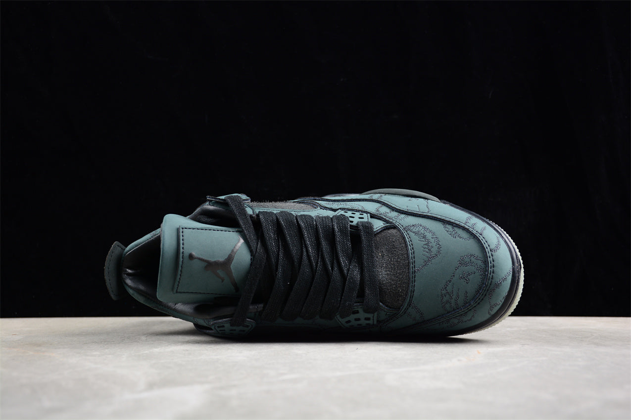 Kaws x Air Jordan 4 Black Shoes braveps