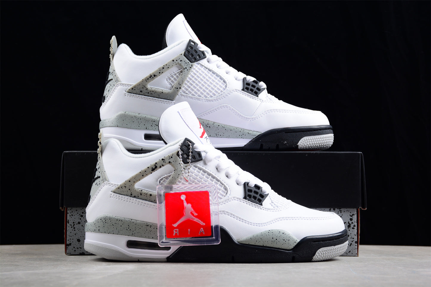 Air Jordan 4 Retro "White Cement" Shoes braveps