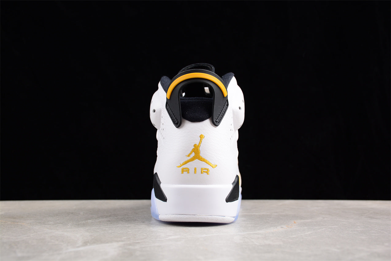 Air Jordan 6 "Yellow Ochre" White and Black Shoes braveps