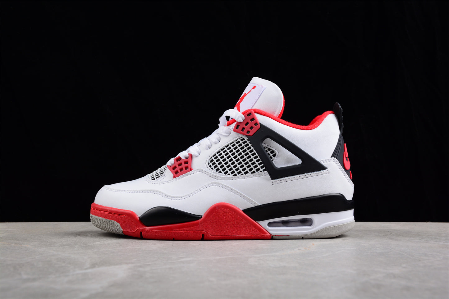 Version of Air Jordan 4 Retro "Fire Red" Shoes braveps