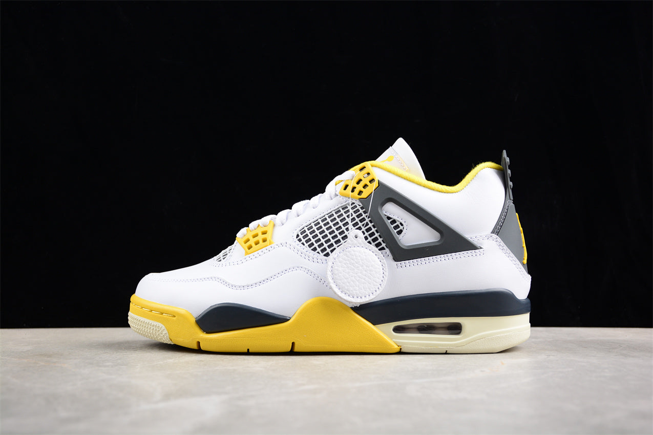 Air Jordan 4 Retro "Vivid Sulfur" White Shoes braveps