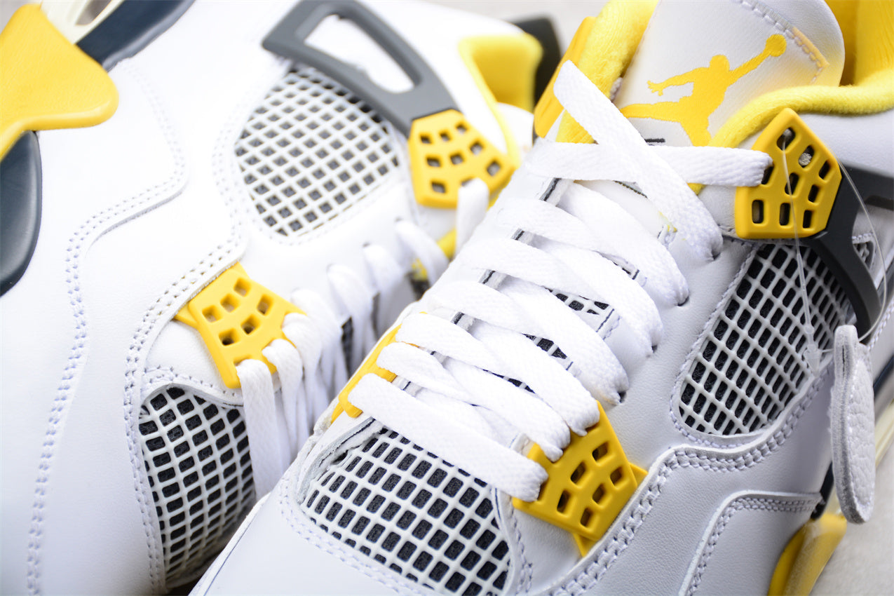 Air Jordan 4 Retro "Vivid Sulfur" White Shoes braveps