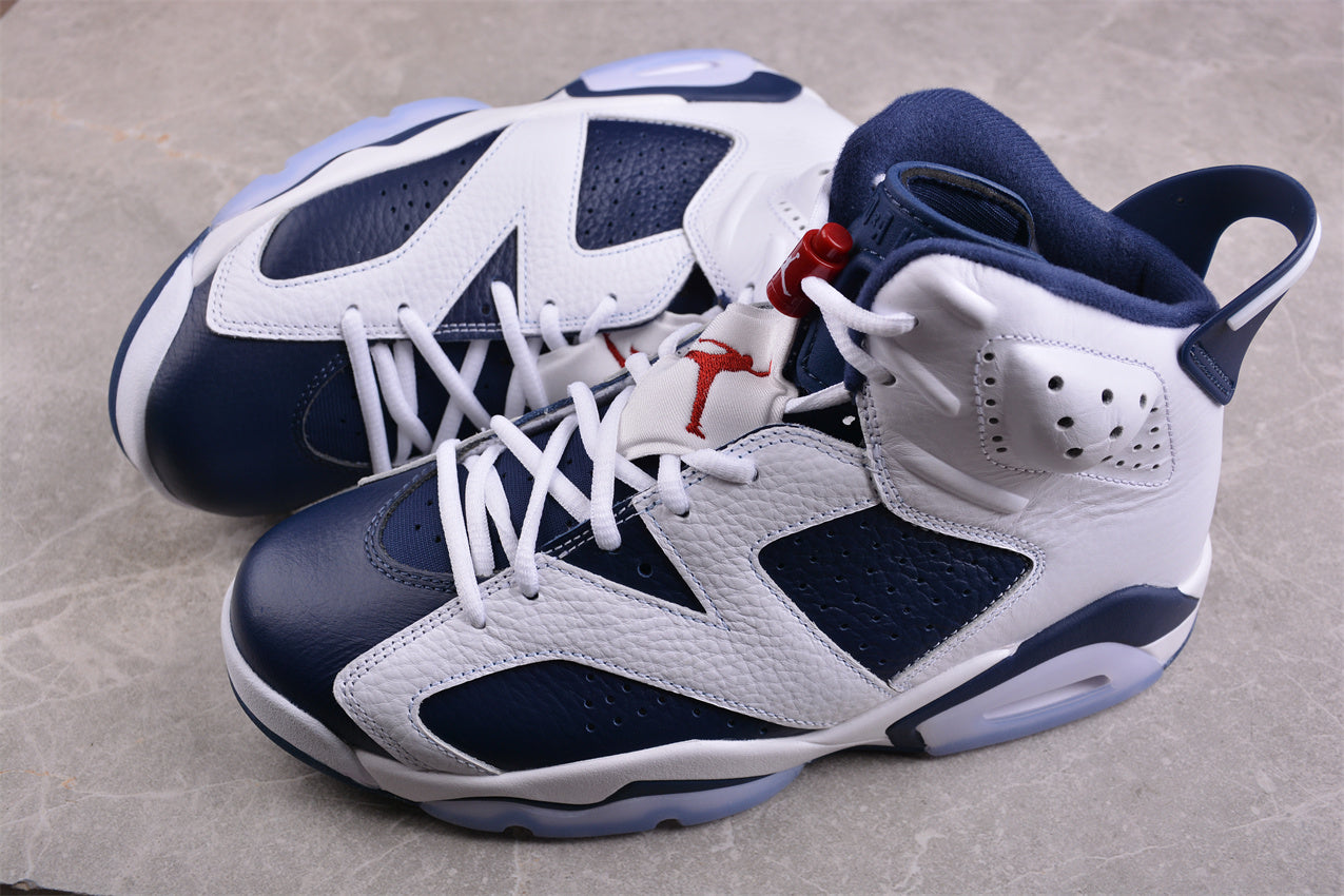 Air Jordan 6 “Olympic” Retro Dark Blue and Red  Shoes braveps