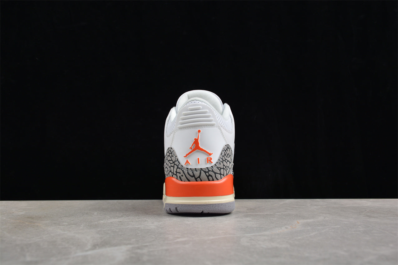 Air Jordan 3 Retro White Orange Shoes braveps