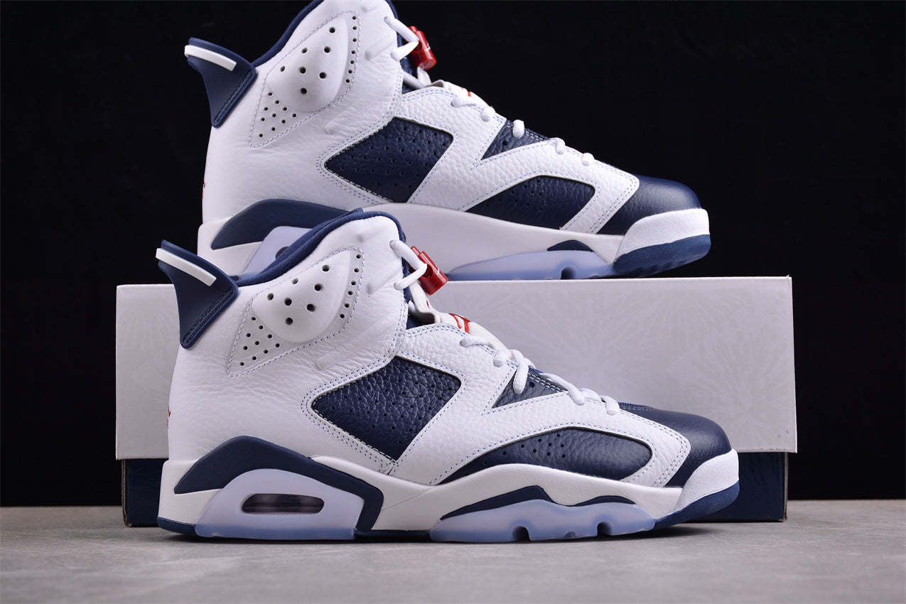 Air Jordan 6 “Olympic” Retro Dark Blue and Red  Shoes braveps