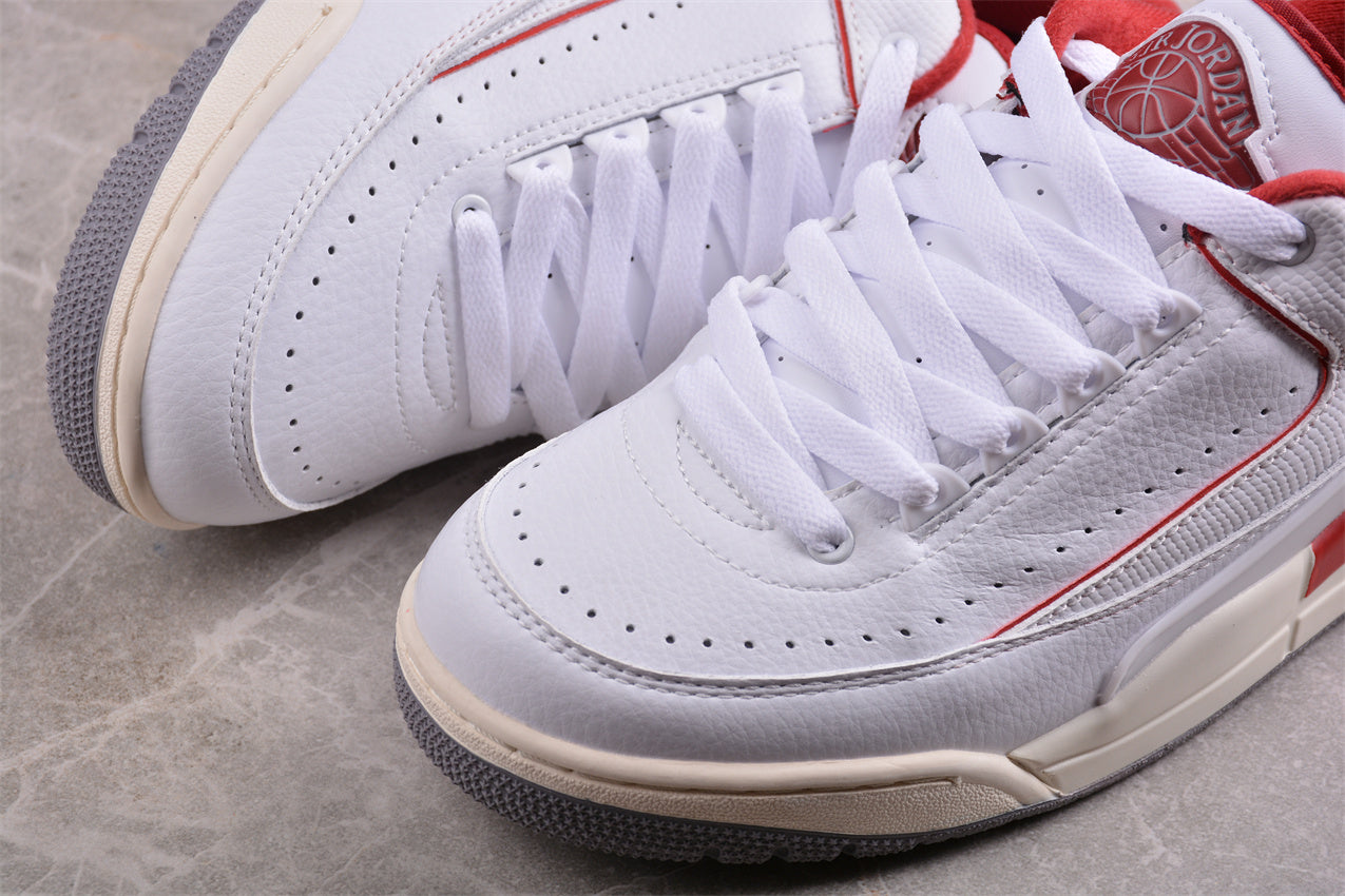 Air Jordan 2/3 Retro white and red shoes braveps