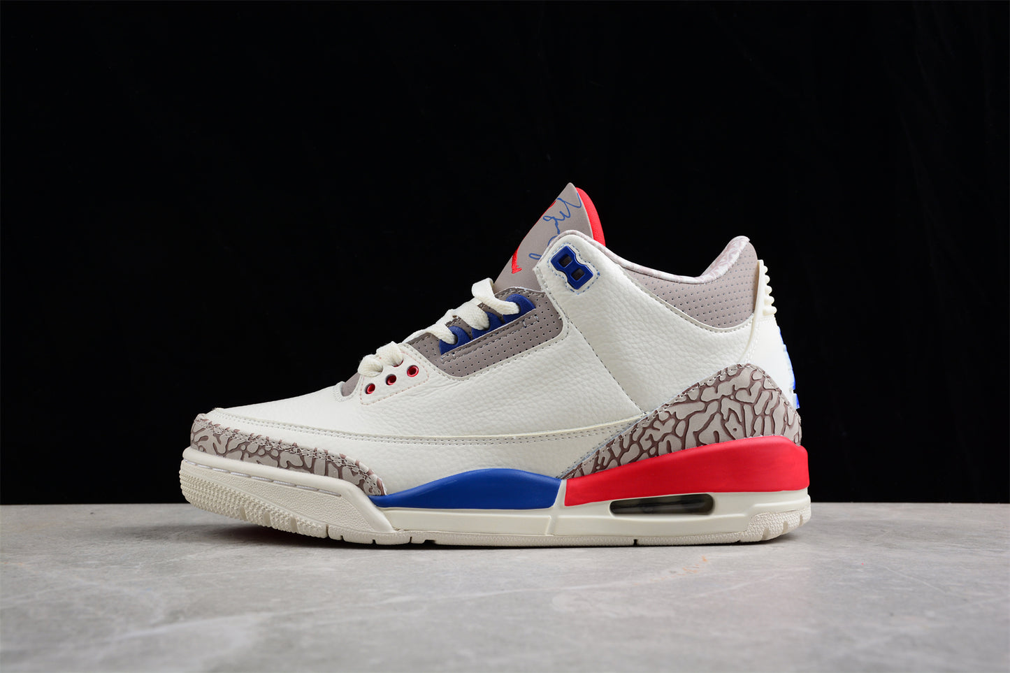 Air Jordan 3 Retro AJ3 Joe 3 White Red and Blue Shoes braveps