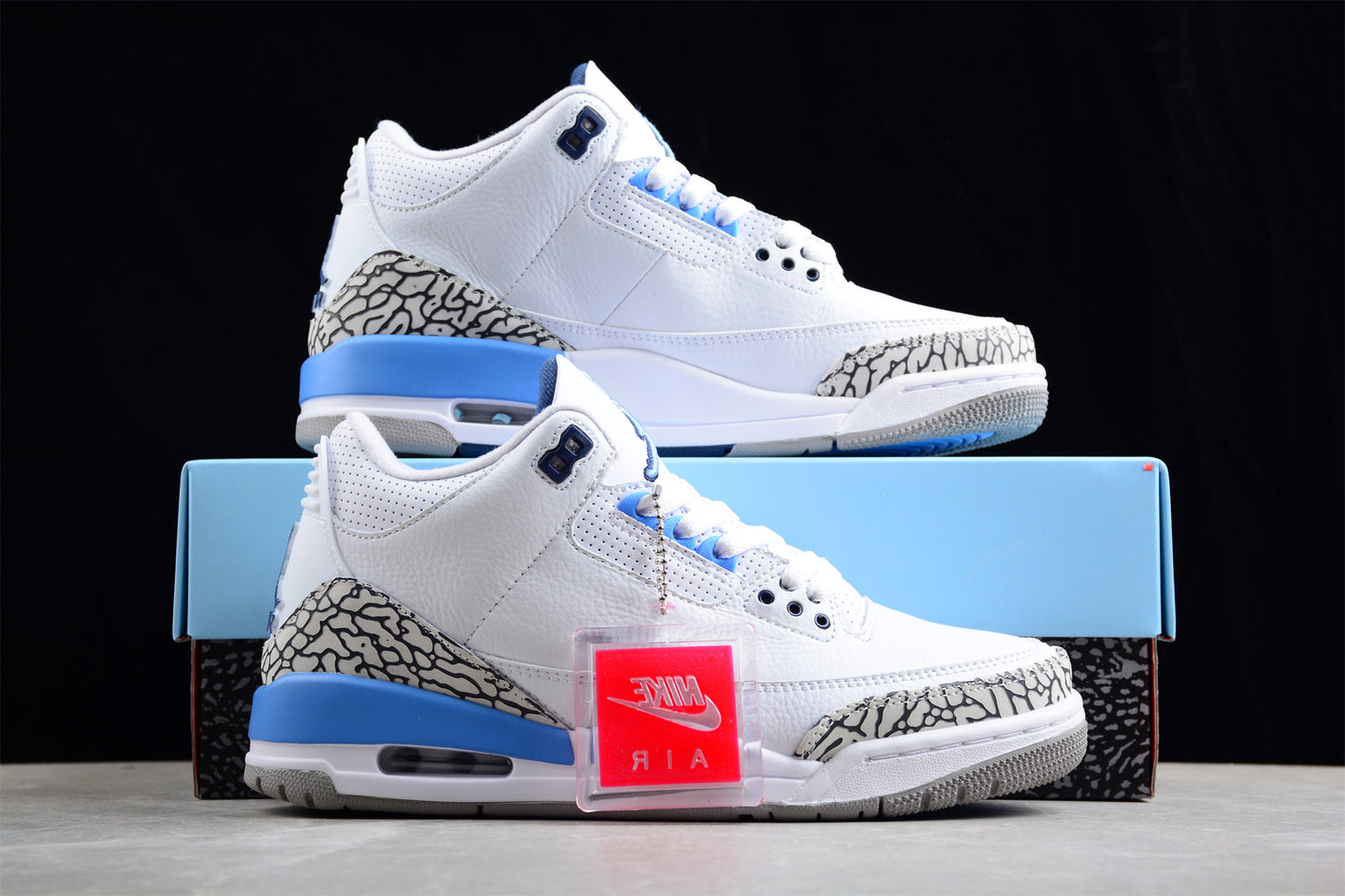 Air Jordan 3 UNC AJ3 Joe 3 North Carolina Blue and white Shoes braveps