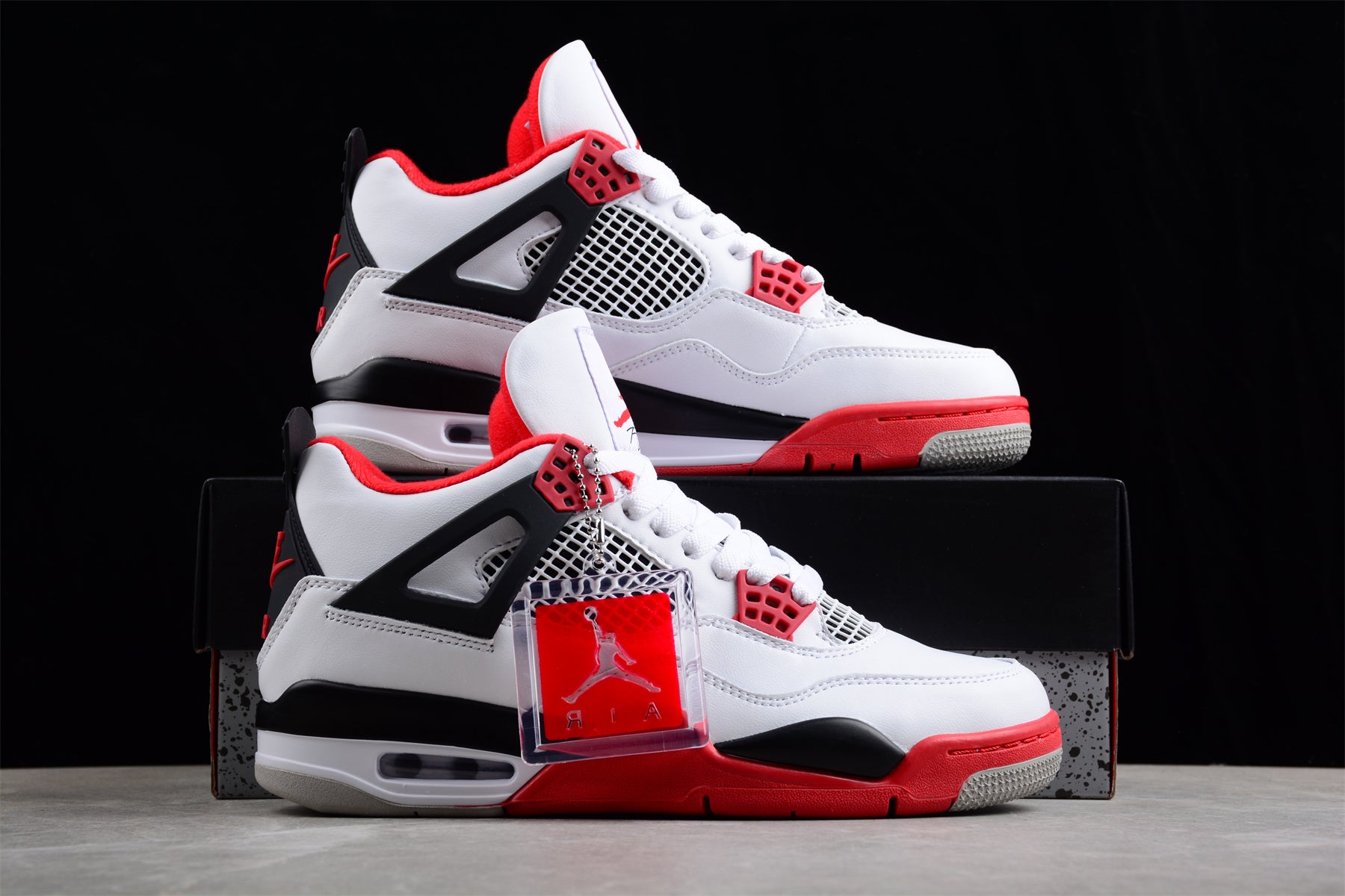 Version of Air Jordan 4 Retro "Fire Red" Shoes braveps