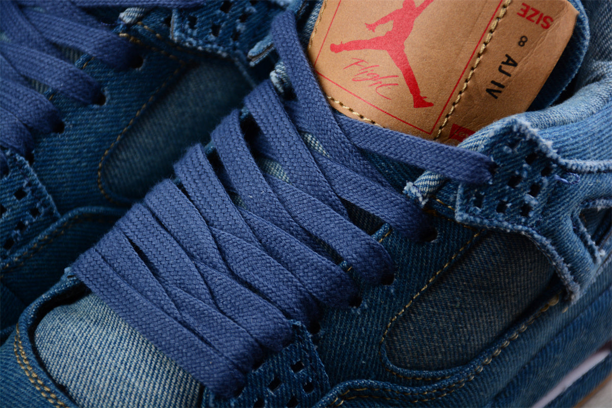 Levi's x Air Jordan 4 Blue  Shoes braveps