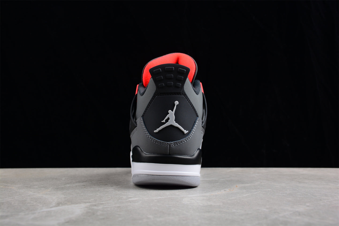 Air Jordan 4 Retro "Infrared" Black and Gray Shoes braveps