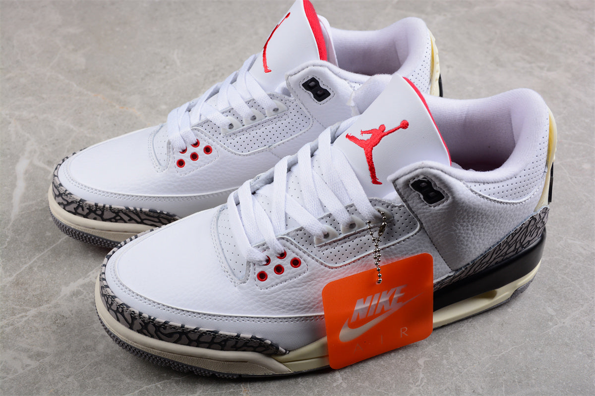 Foreign trade version of Air Jordan 3 "White Cement Reimagined" Shoes braveps