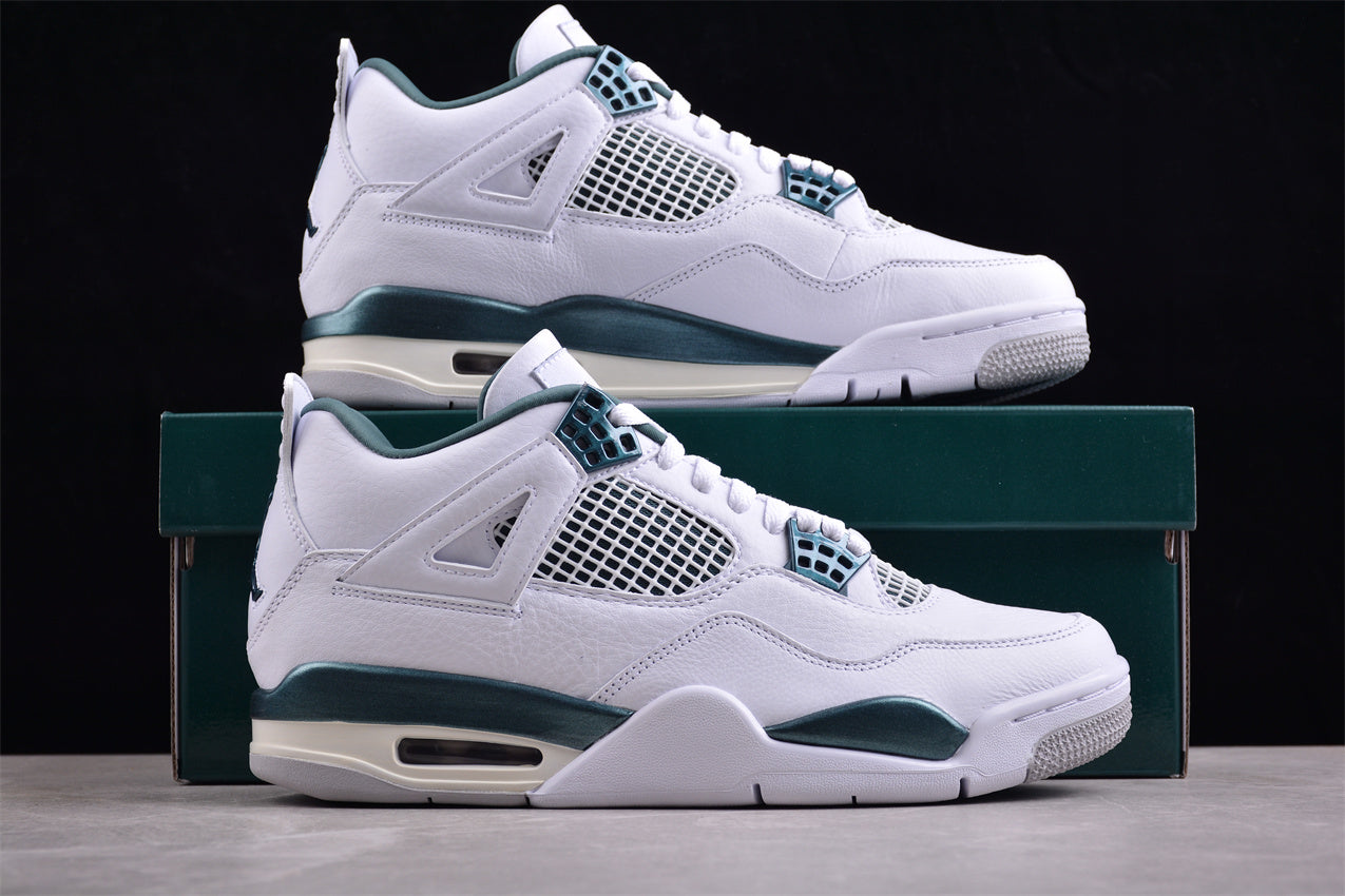 Air Jordan 4 Retro "Oxidized Gree" White Green Shoes braveps