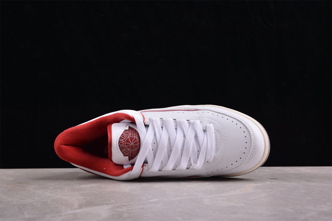 Air Jordan 2/3 Retro white and red shoes braveps