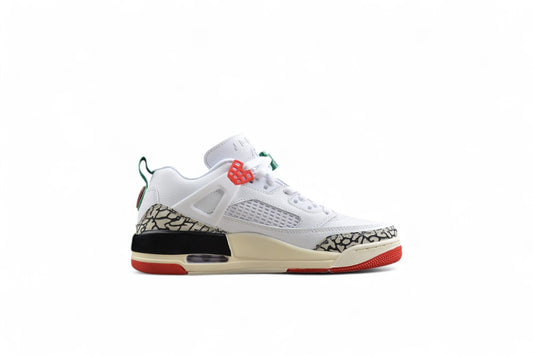 AJ 5 Spizike Low White Black and Red Shoes braveps