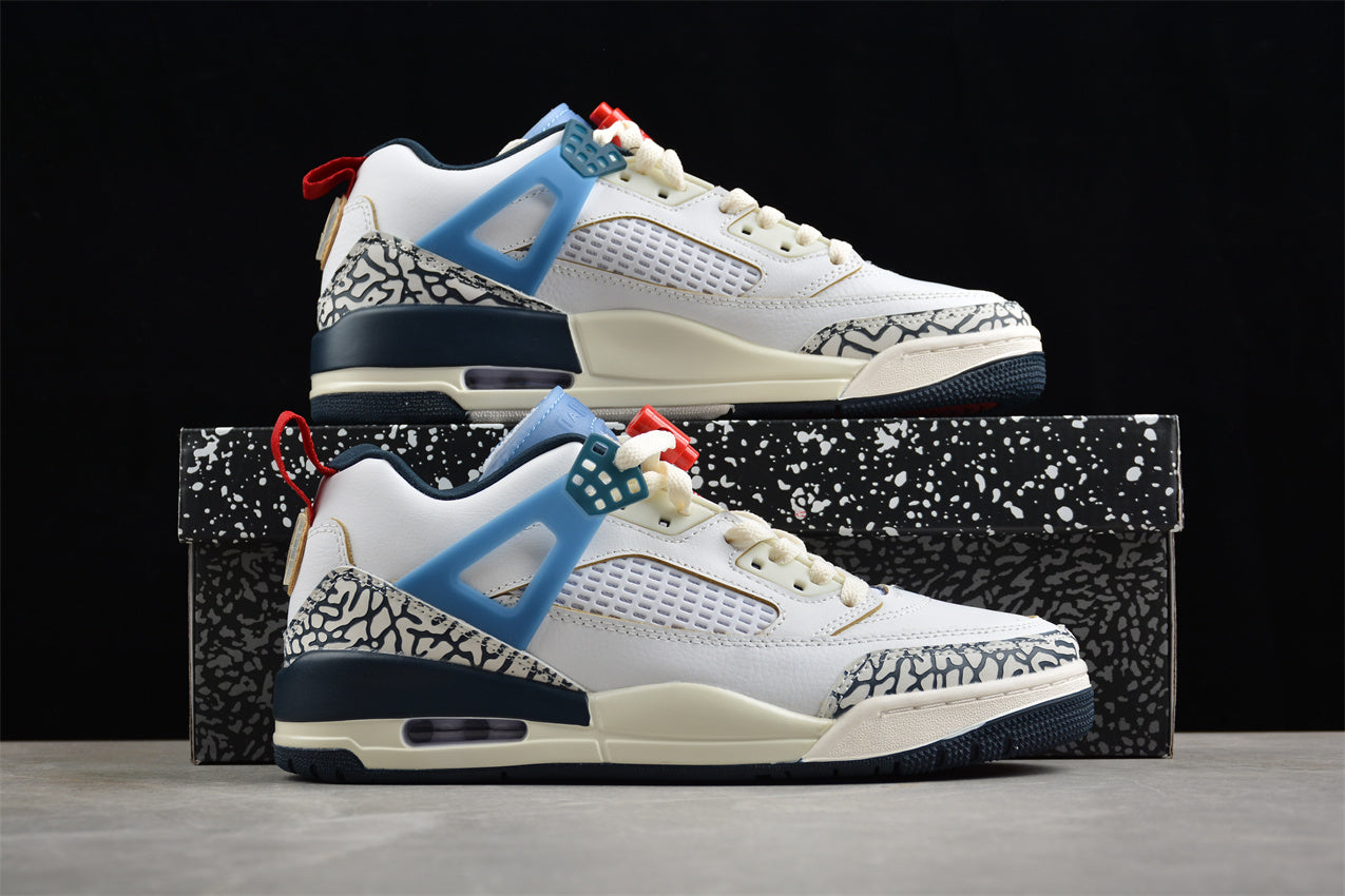 AJ 5 Spizike Low White Blue Shoes braveps