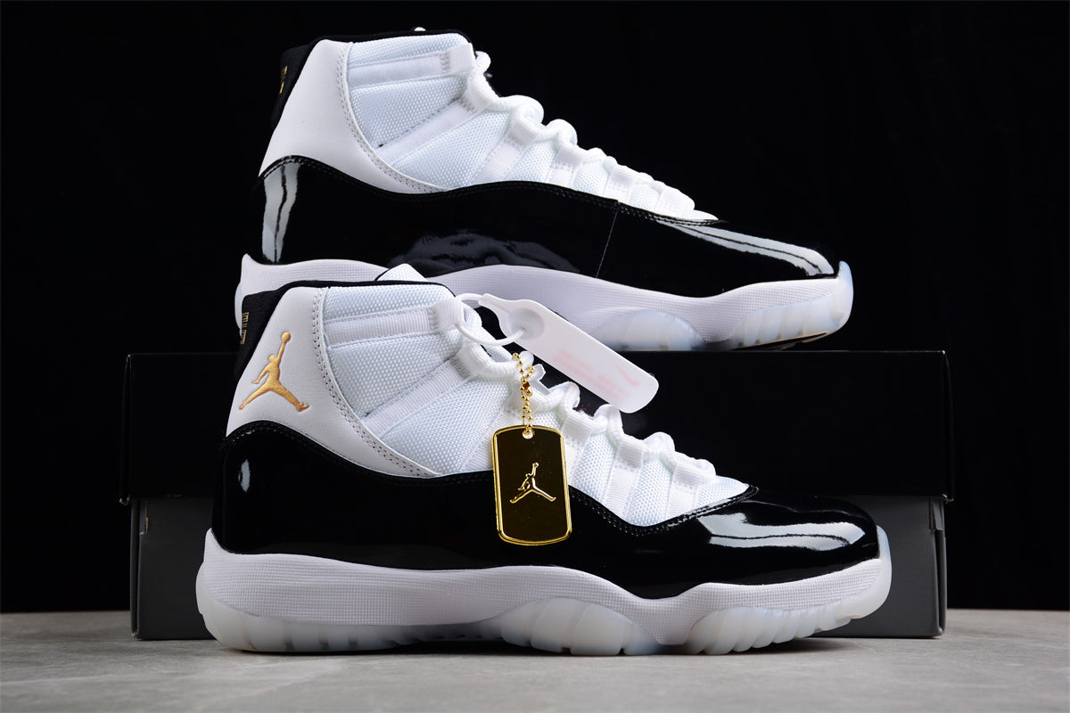 Air Jordan 11 Concord White Black Gold  Sneaker braveps