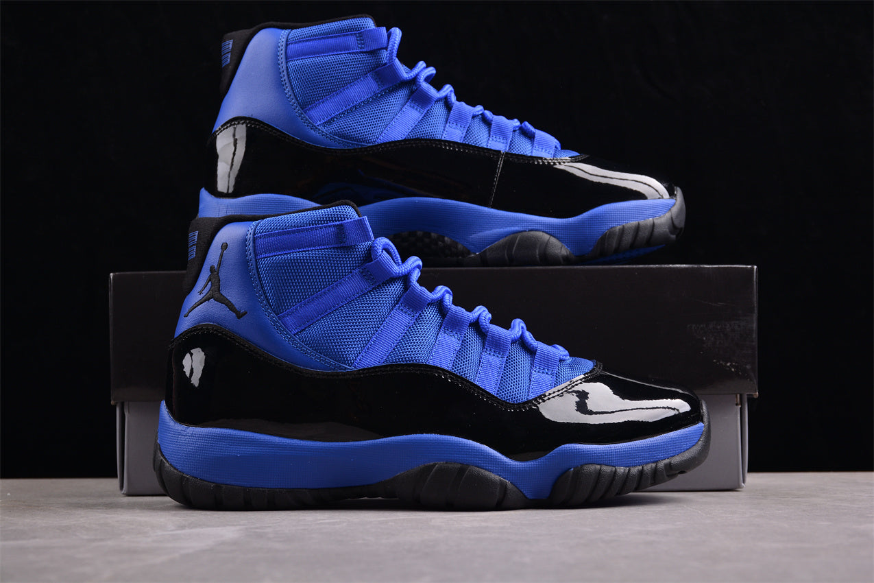 Air Jordan 11 Retro Black and Blue Shoes braveps