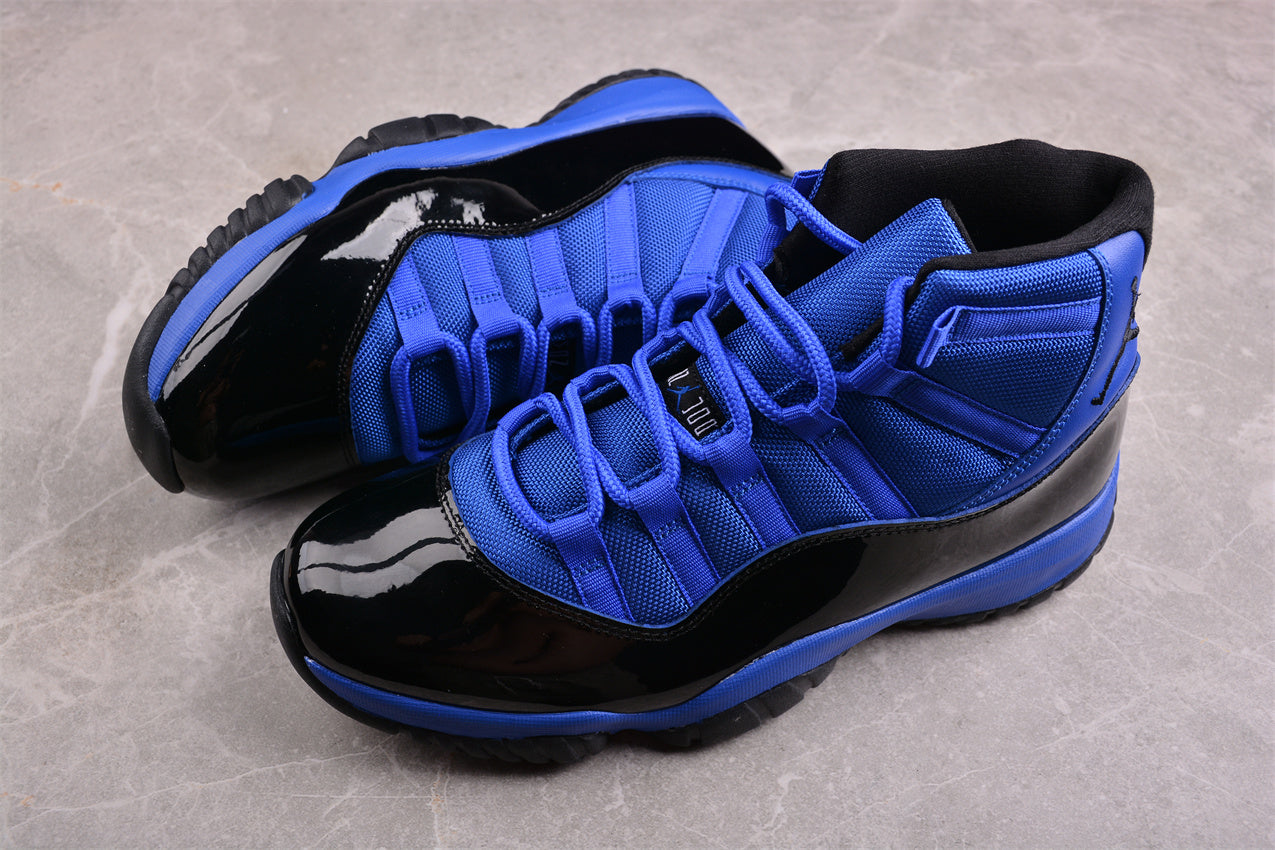 Air Jordan 11 Retro Black and Blue Shoes braveps