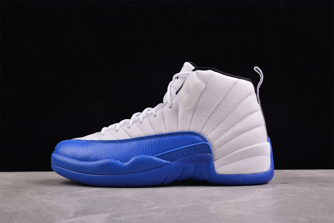 Air Jordan 12 Retro White Blue Shoes braveps