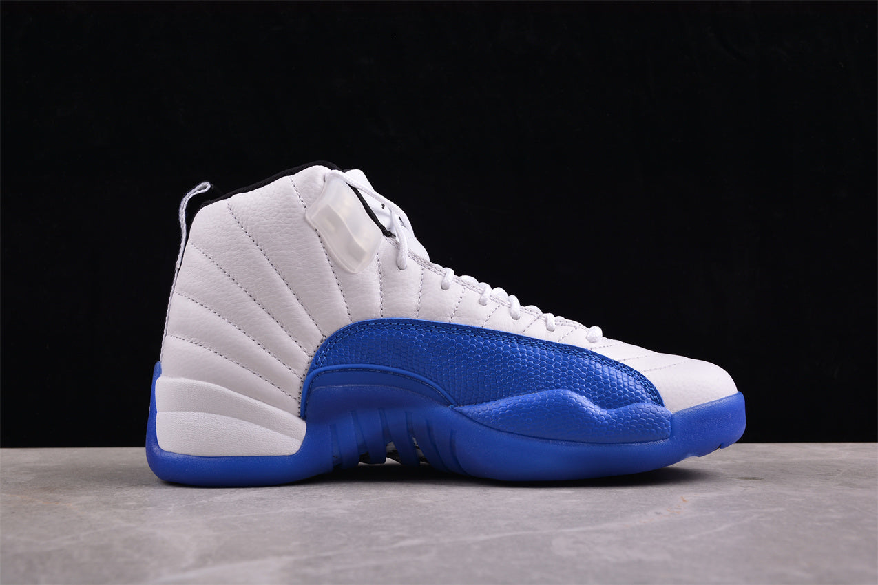 Air Jordan 12 Retro White Blue Shoes braveps