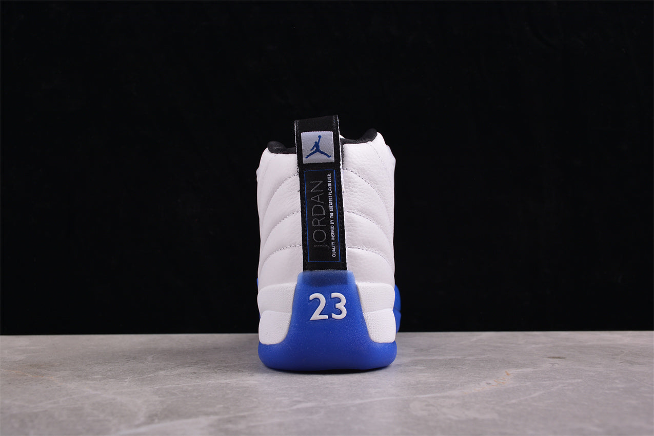 Air Jordan 12 Retro White Blue Shoes braveps