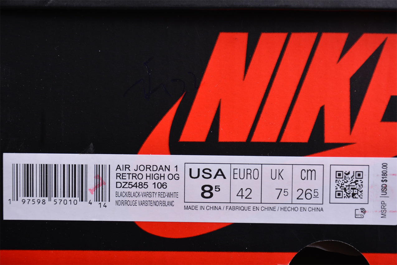 Air Jordan 1 High OG "Black Toe Reimagined" Shoes braveps